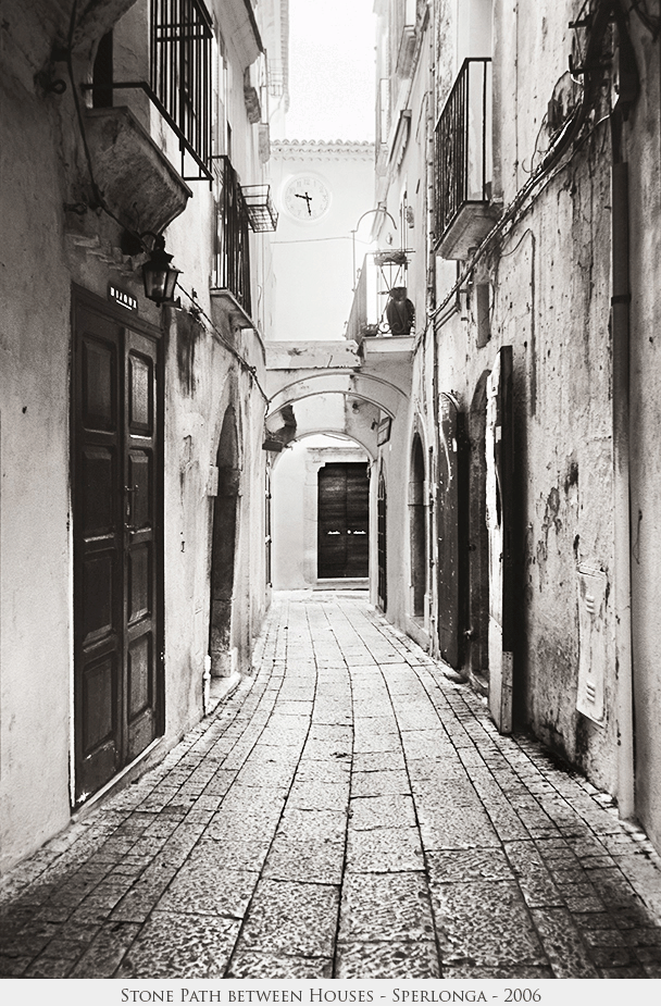 Stone Path between Houses