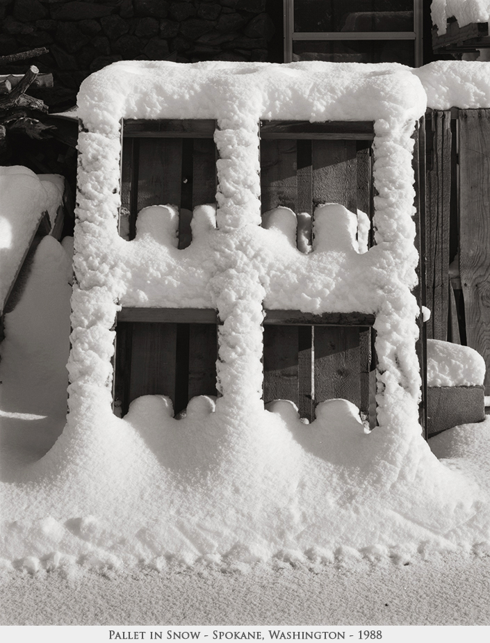 pallet in snow