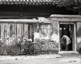 woman in dorway