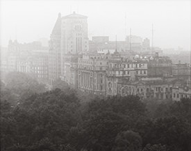 Huangpu area in haze
