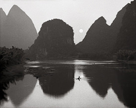 sunset on Li River
