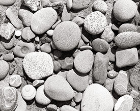 beach pebbles