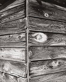 corner of abandoned shack
